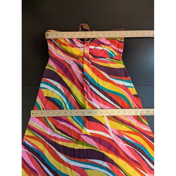 Vintage Y2K‎ Xhilaration Multicolor Strapless Tie Back Dress Women's Small - Picture 8 of 8